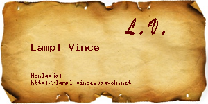 Lampl Vince névjegykártya